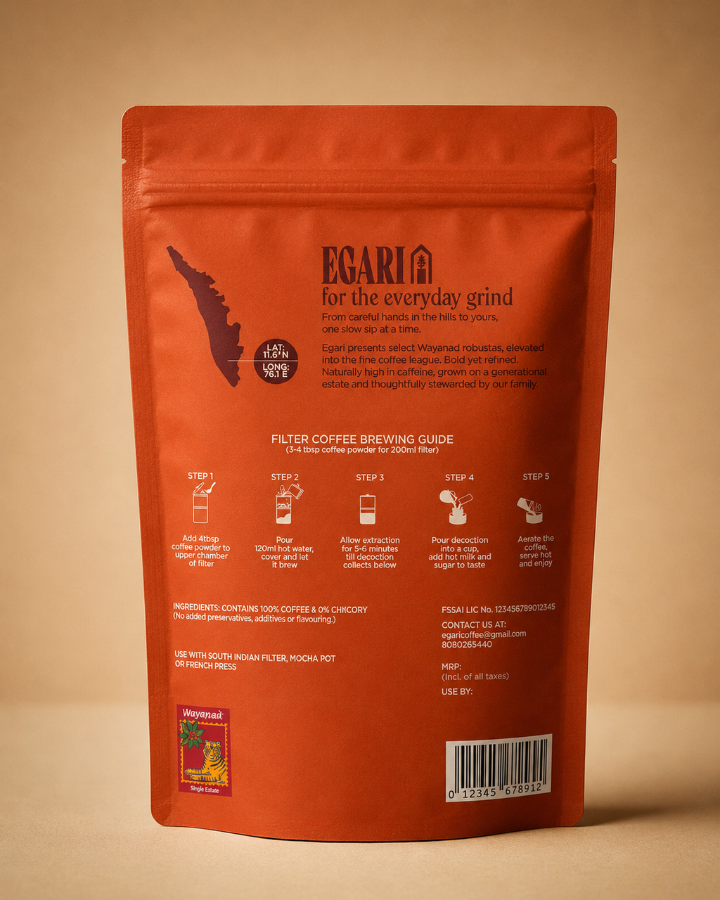 Egari Roasted Filter Coffee Powder